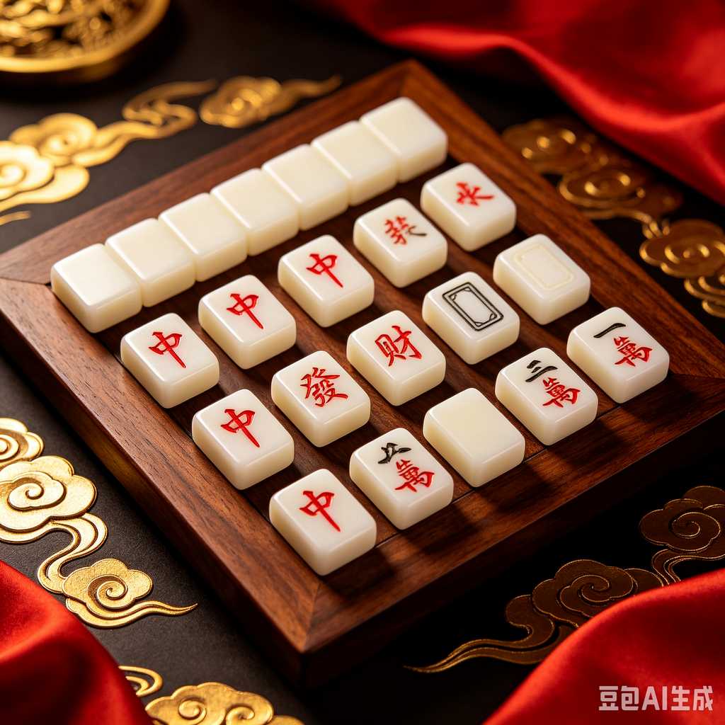 stylish text mahjong set